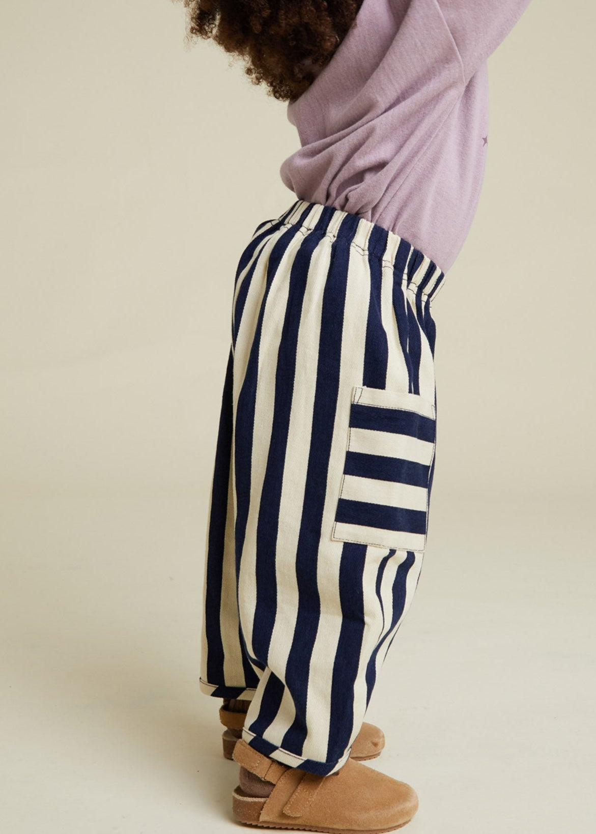 Emerson Midnight Stripe Trouser - side