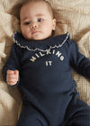 Bobbi Navy Collar Bib