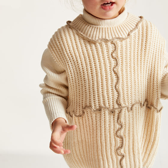 Rib Roll Neck - Oat