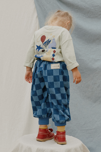 Murphy Checkerboard Balloon Denim Trouser