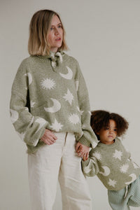 Cozmo Matcha Moon Star Sweater Adult