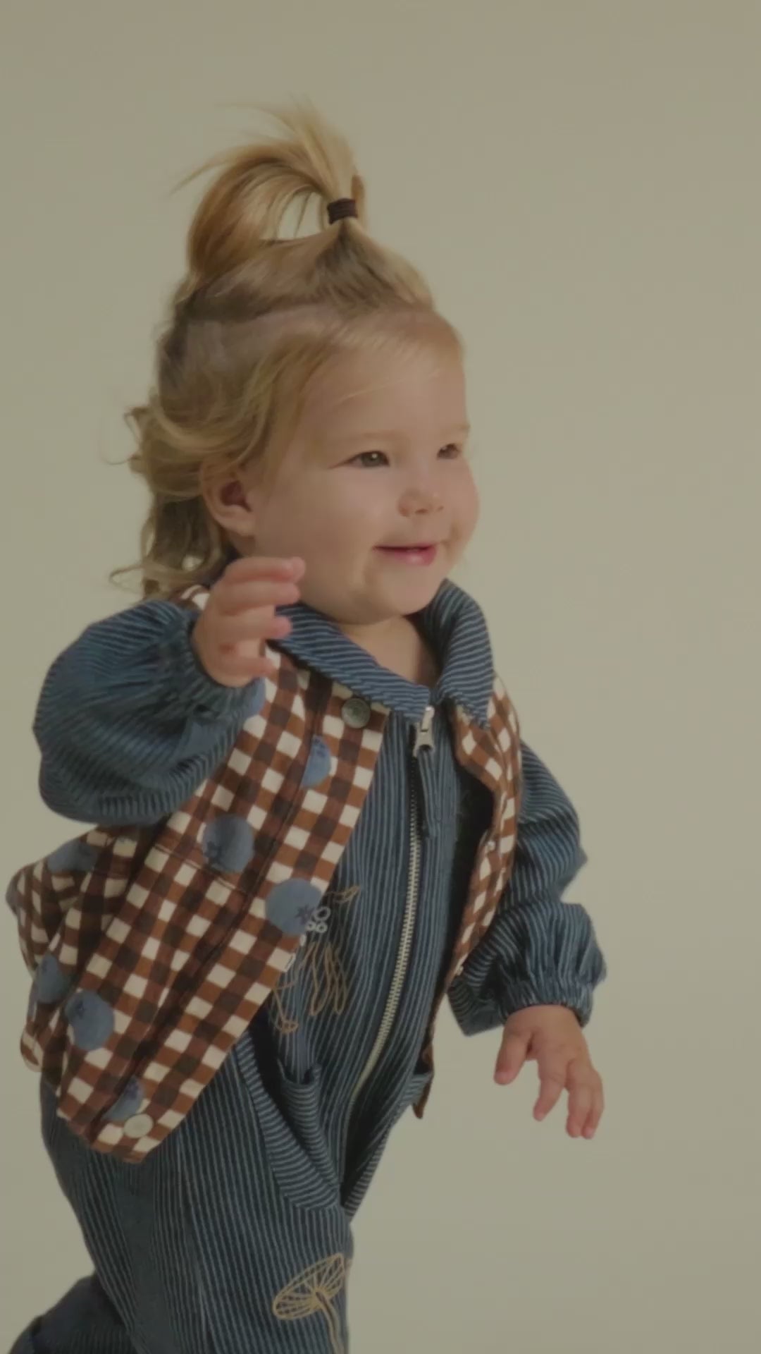 Rumi Blueberry Gingham Gilet