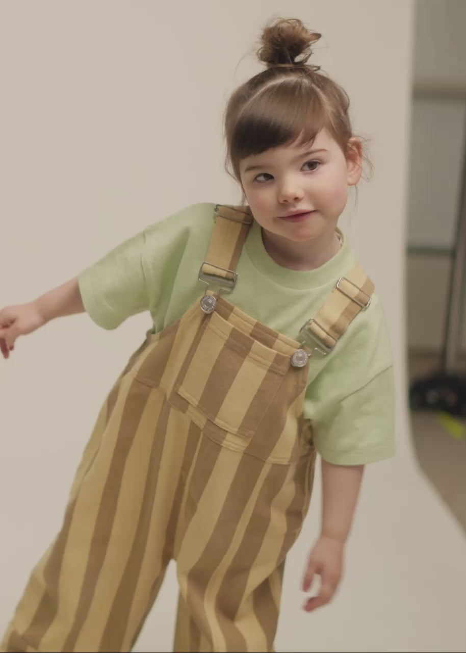 Blythe Banoffee Stripe Dungaree