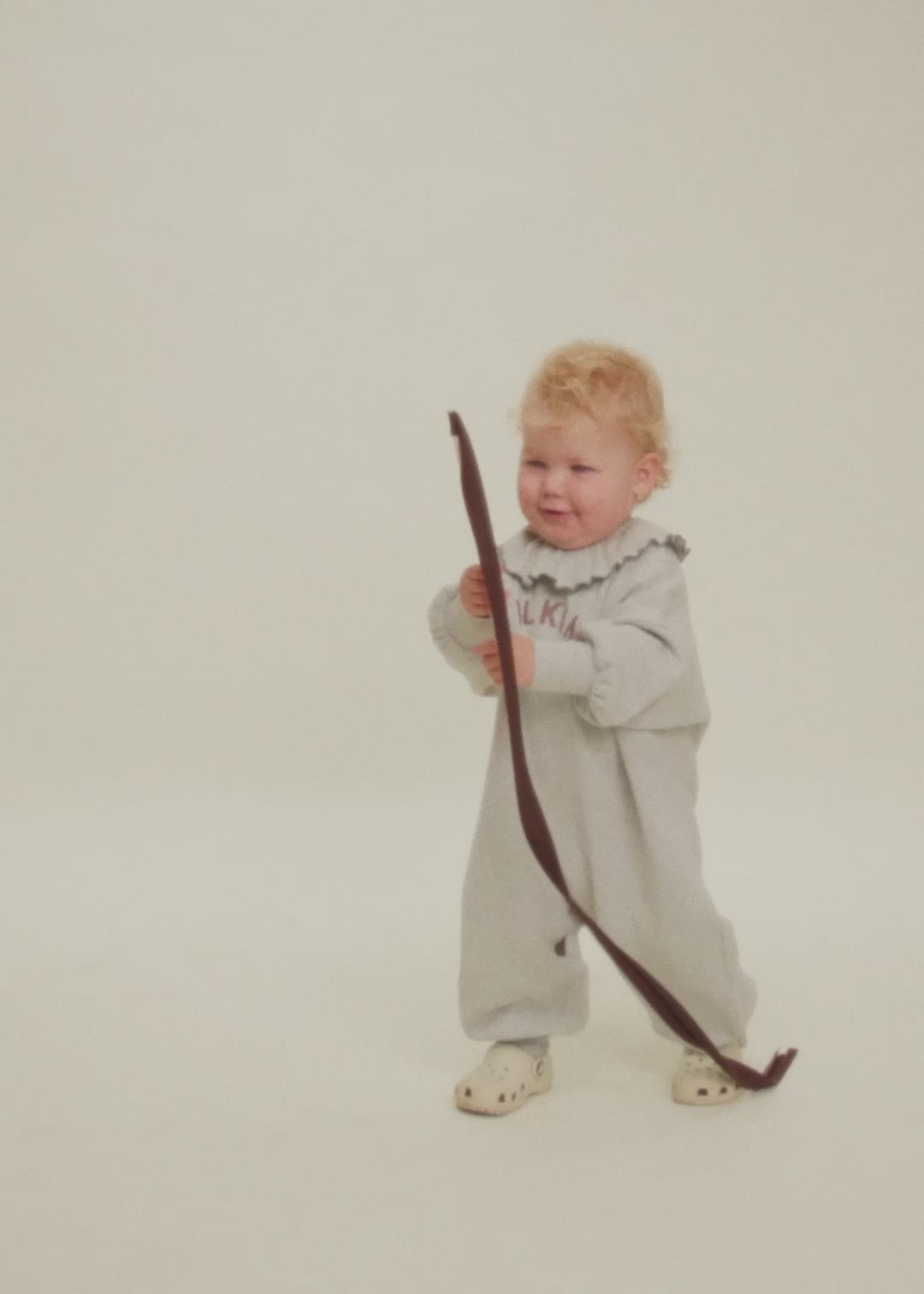 Ellis Milking It Grey Marl Romper Sweater