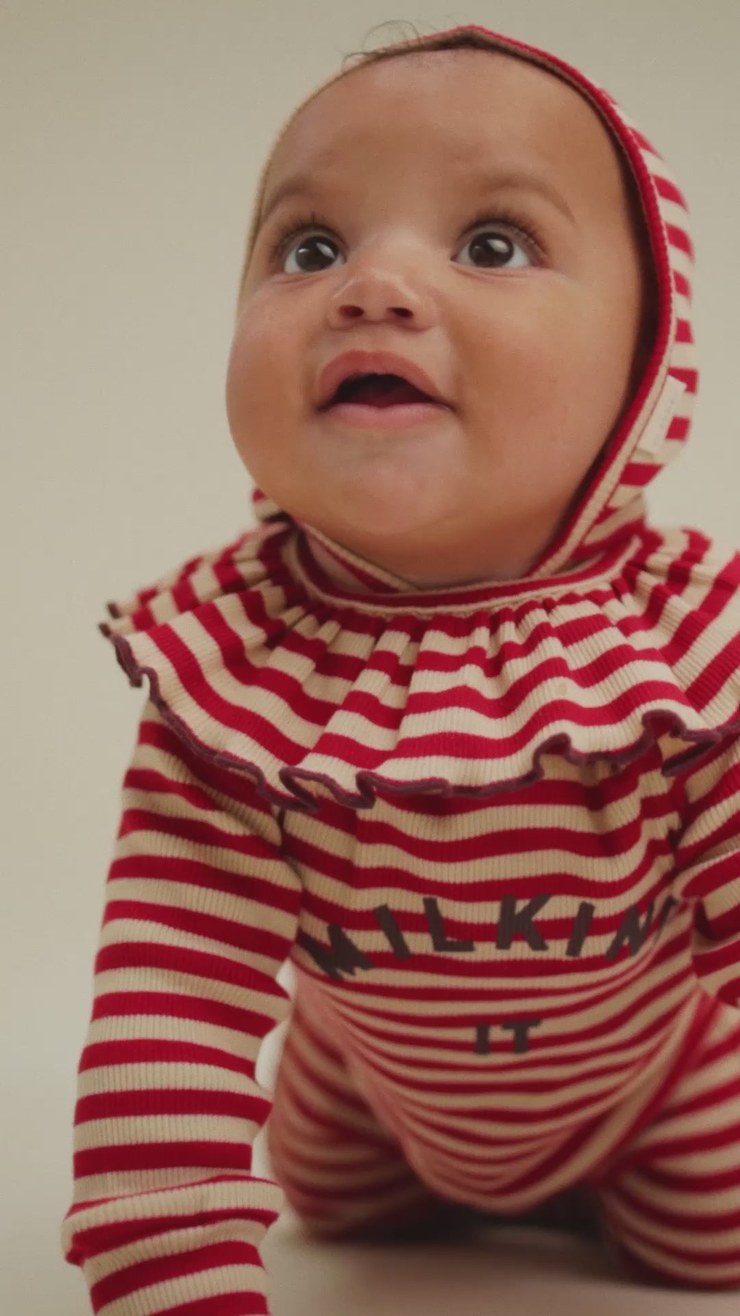 Bobbi Crimson Stripe Collar Bib
