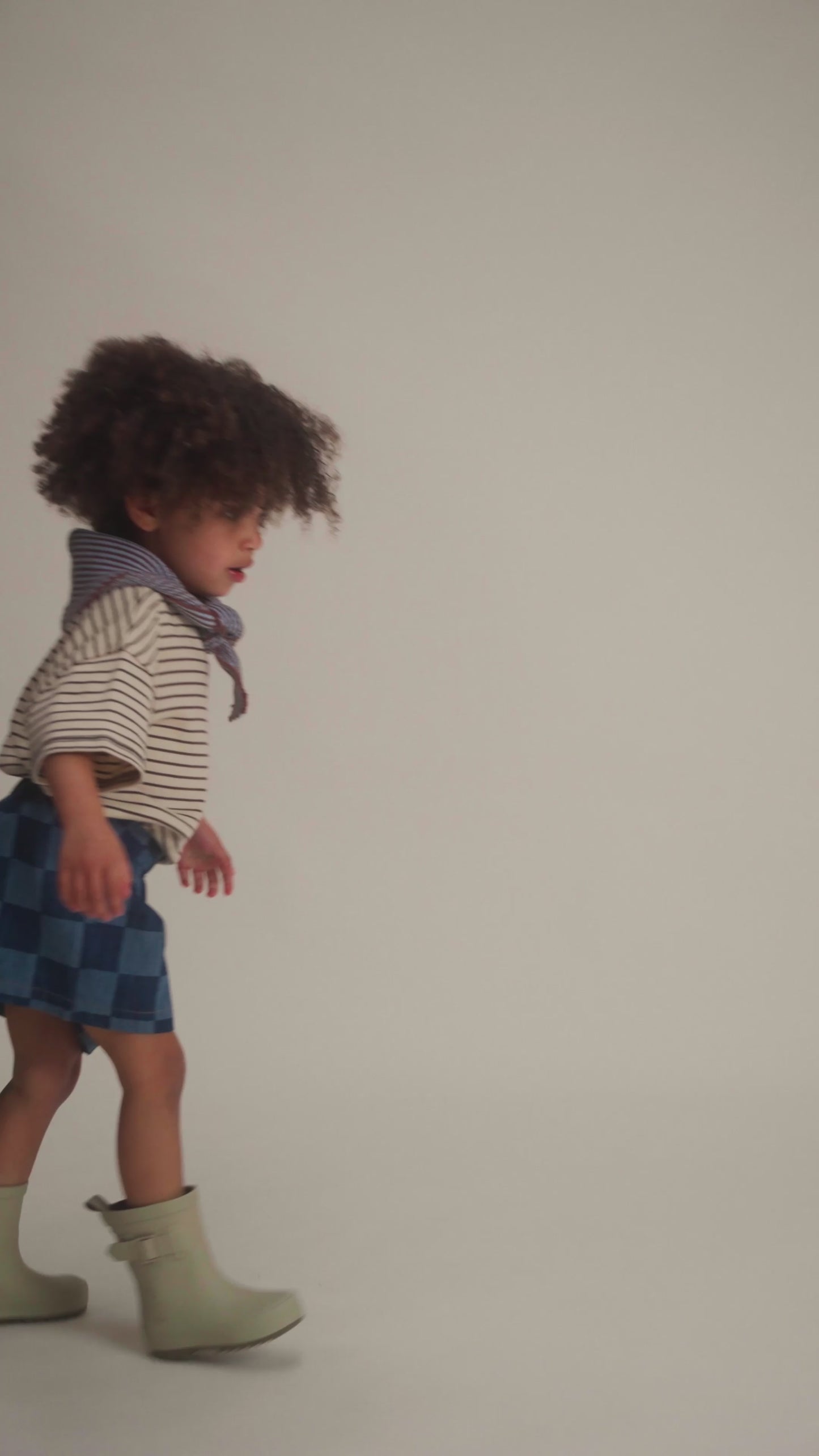 Frankie Checkerboard Denim Short