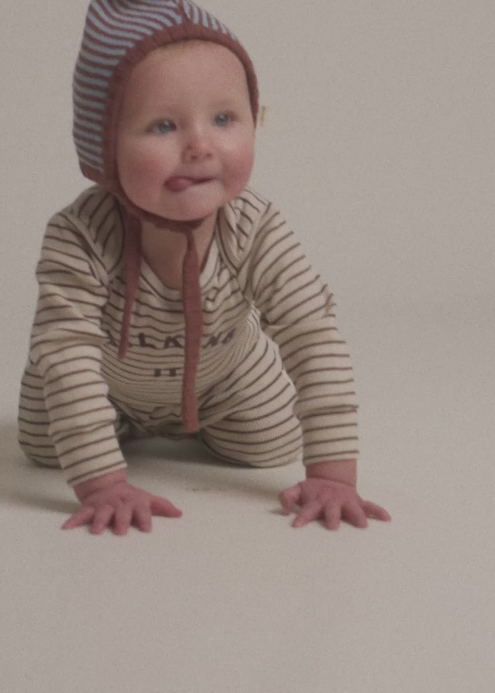 Pixie Knitted Stripe Bonnet