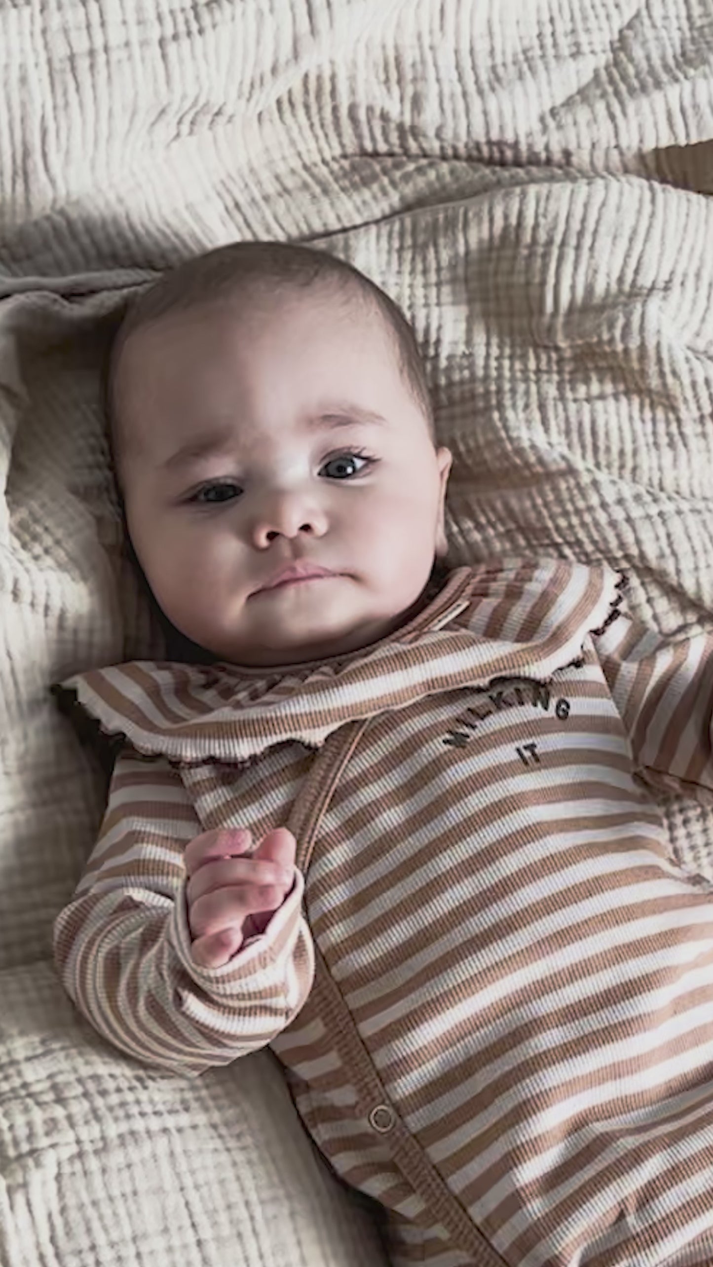 Bobbi Clay Stripe Collar Bib