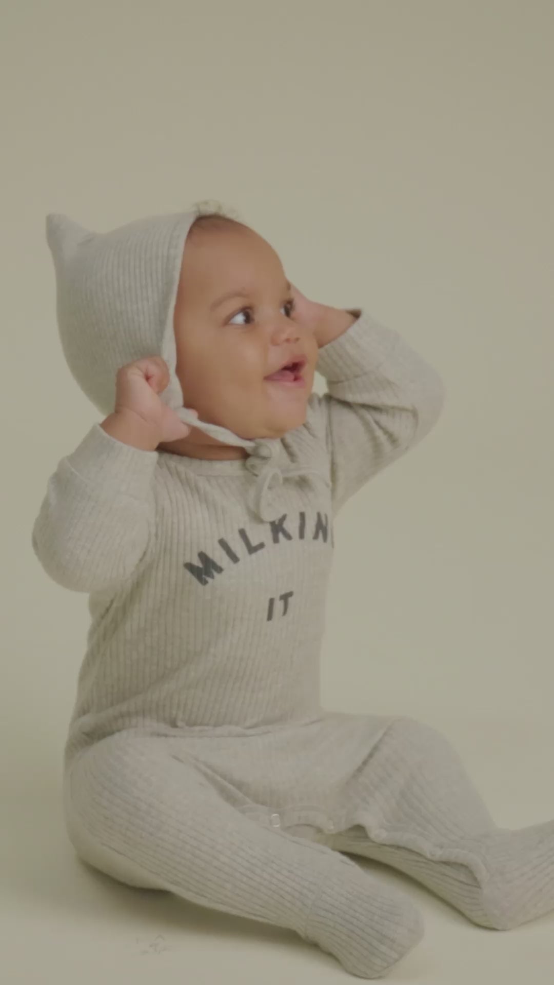Milking It Grey Marl Onesie