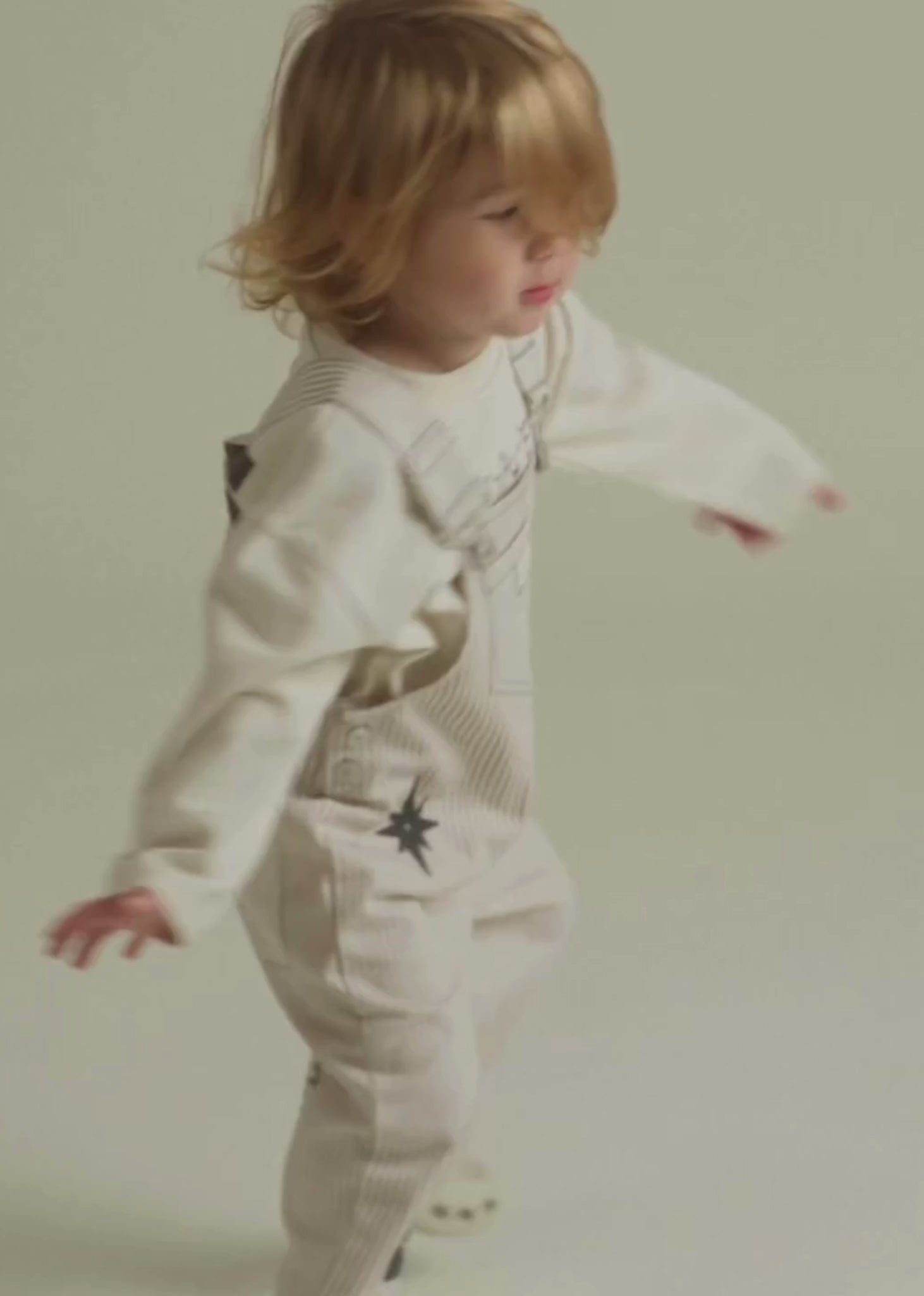 Piper Sand Stripe Dungaree PDP