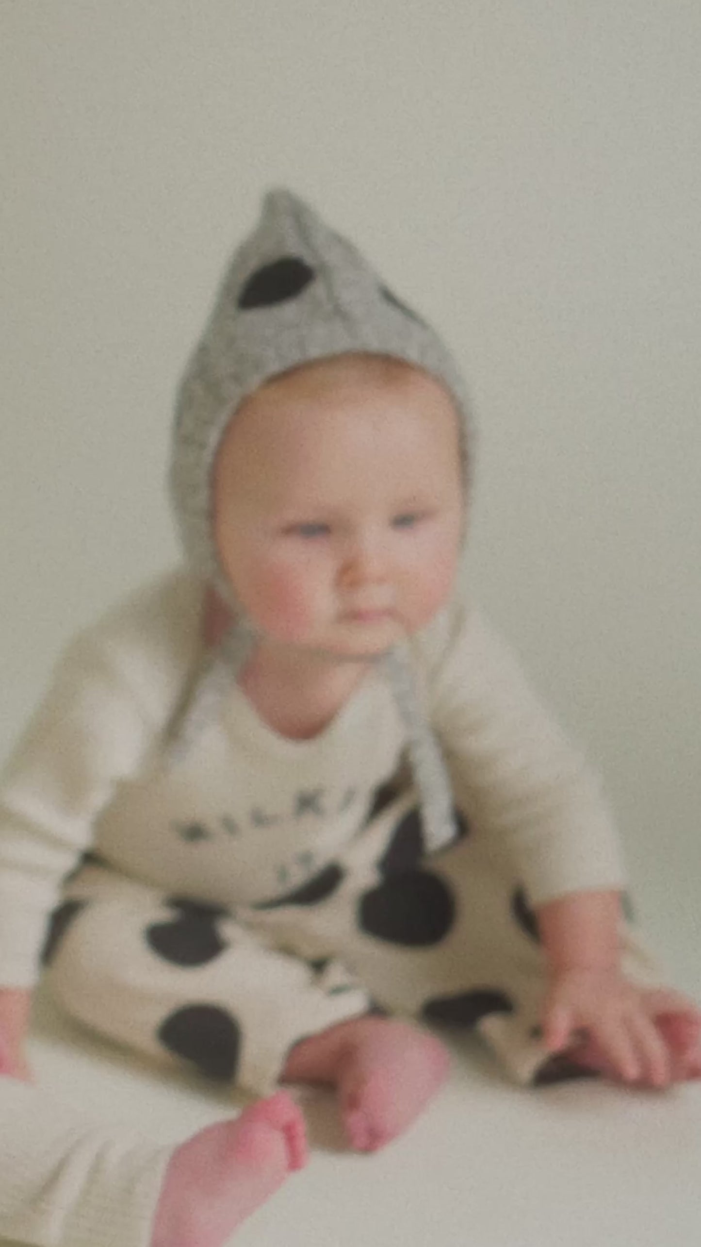 Pixie Spot Grey Bonnet