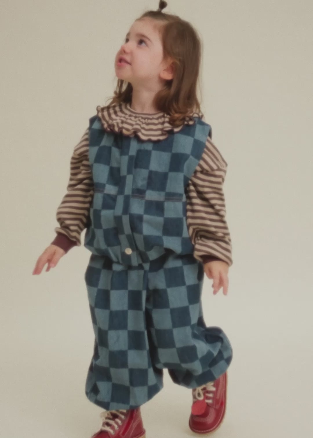 Rumi Checkerboard Denim Gilet