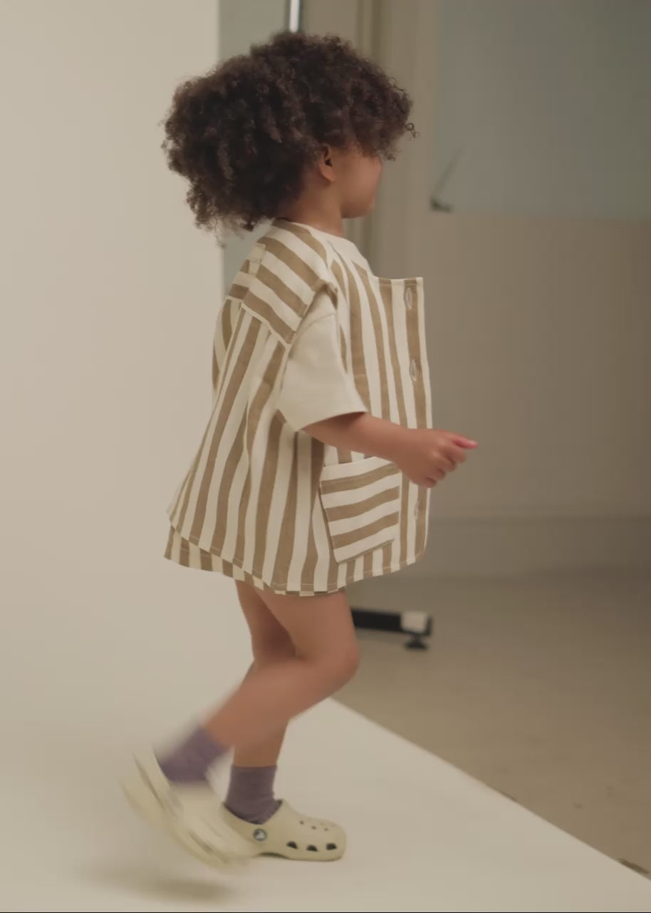 Harper Hazelnut Stripe Short