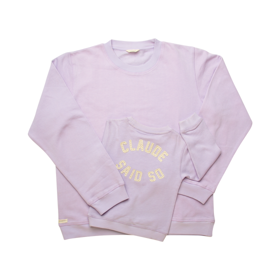 Lilac Claude Organic Sweater Adult